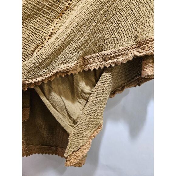 Parsley & Sage Asymmetrical Tunic Top Sweater Artsy Art Textured Women's L Brown - Picture 4 of 8